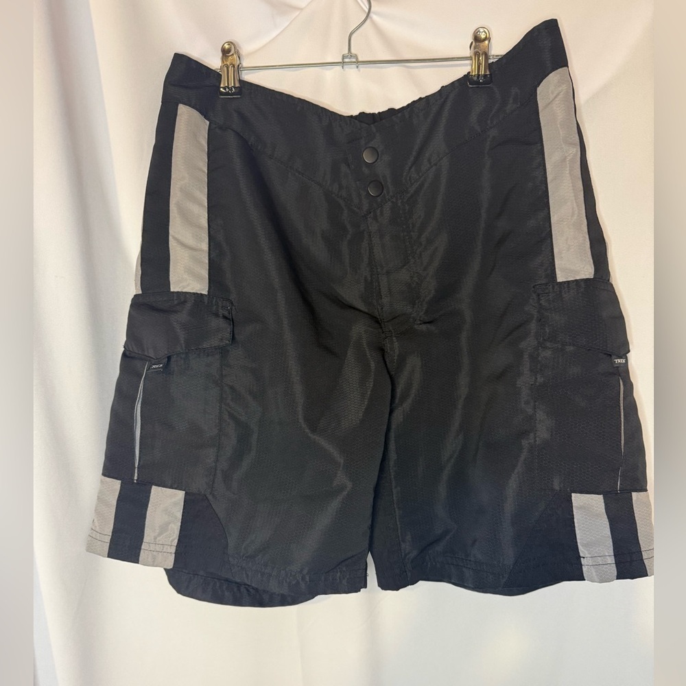 Trek Women Black Cycling Bicycle Trekking 2-Pocket Drawcord Shorts Size XL